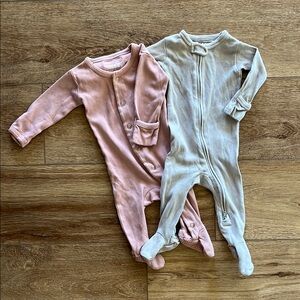 L’oved Baby Footie Sleepers, set of two